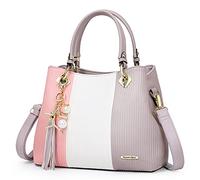 Handbags for Women with Multiple Internal Pockets in Pretty Color Combination, Women's Satchel Handbag