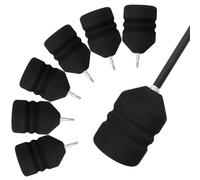 HANDBAIGE Paquete de 6 puntas de flecha de espuma atornilladas con cabeza de flecha de esponja suave EVA para tiro con arco, juego de combate, práctica de tiro CS (negro)