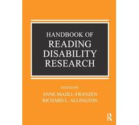Handbook of Reading Disability Research – Routledge