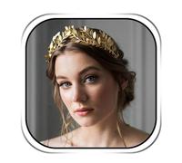 Handcess Diosa griega tiara hoja corona diadema disfraz tocado hojas novia tocado para las mujeres, talla única, Plástico, No es una piedra preciosa