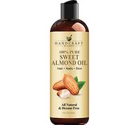 Handcraft Blends Aceite de almendras dulces, 236 ml, 100 % puro y natural, aceite portador de alta calidad para piel y cabello, cabello y cuerpo, masaje, sin hexano