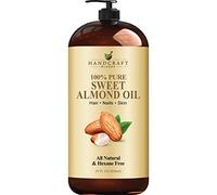 Handcraft Blends Aceite de almendras dulces, 828 ml, 100 % puro y natural, aceite portador de alta calidad para piel y cabello, cabello y cuerpo, masaje, sin hexano