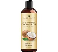 Handcraft Blends Aceite de coco fraccionado, 236 ml, 100% puro y natural, aceite portador de grado premium, aceite para cabello y cuerpo, aceite de masaje, sin hexano