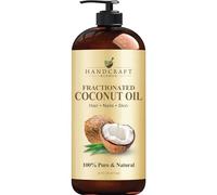 Handcraft Blends Aceite de coco fraccionado, 473 ml, 100% puro y natural, aceite portador de grado premium, aceite para cabello y cuerpo, aceite de masaje, sin hexano