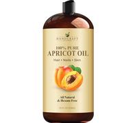 Handcraft Blends Aceite de semilla de albaricoque, prensado en frío, 828 ml, 100% puro y natural, aceite portador de grado premium para piel y cabello, cabello y cuerpo, masaje, sin hexano