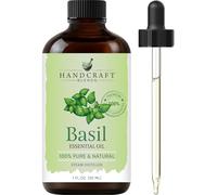 Handcraft Blends Aceite esencial de albahaca, 1 onza líquida | 100 % puro y natural, destilado al vapor, grado premium para difusor, aromaterapia, piel, masaje, velas y jabón