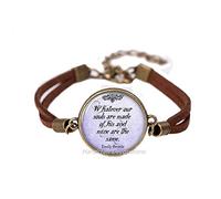 HandcraftDecorations Whatever Our Souls are Made of His and Mine are The Same Literary Book Quote brazalete con cita literaria, regalo romántico. F255