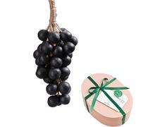 Handcrafted Grape Soap,Natural Cold Process Soap,Vegan Bar Infused Soaps,Face & Body Bath Wash Soaps,Exquisite Home Decor and Gift Choice for All Skin (1, Black)
