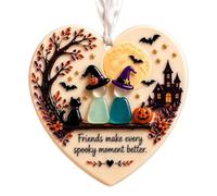 Handcrafted Sea Glass Friendship Ornament, Emotional Halloween Decor