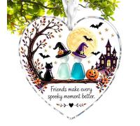 Handcrafted Sea Glass Friendship Ornament, Emotional Halloween Decor