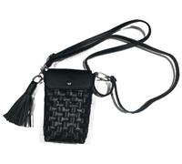 Handed By Scoop Crossbody Bag Fat Strap Black Size XS with PU Shoulder Strap & Tassel