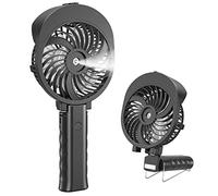 HandFan Ventilador Portátil de Agua Mini Eléctrico Personal con Batería 2000mAh Recargable, 3 Velocidades, 2.5-9H, Plegable para Oficina/Hogar/Viajes/Exterior