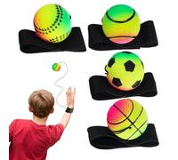 Handgelenk Rückkehr Ball - Juego de copas de goma de 4 teiliges, Trainingsgerät Sportzubehör para estudio de fitness Zuhause Familienfeiern Interacción Eltern-Kind