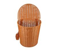 Handgewebter Rucksack | Vintage-Weidenkorb mit Deckel und Schultergurten | Mehrzweck-Tragekorb für Markteinkäufe, Picknick, Ernte, Strandausflug, Gartenarbeit, Camping, Wochenendreisen