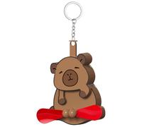 Handheld Blower, Portable Manual Cooler, Compact Capybara Keychain Fan, Lightweight Wind Tool with Grip Handle for Travel, Camping, Sports, Beach, Workplace, Outdoor Heat 4.53x1.57x5.12 Inches