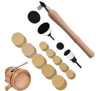 Handheld Bowl Sander - 55 piezas Lathe Sanding | Wooden Bowl Sander | Sanding Tool | Portable Sandings Discs Bowls Sanders Polisher | Craft Sanders Wood SandingTool with Long Hardwood Handle