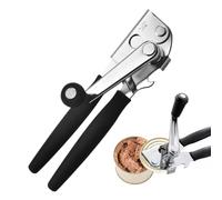 Handheld Can Opener, Manual Crank Opener, Swing Away Can Lid Tool