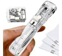 Handheld Clip Stapler - Portátil Binder Stapler Reutilizable, Paper Binding Clamp Dispenser for Home School Classroom Desktop Use Fast Paper Binding Securely Organize Documents Bills Files Books