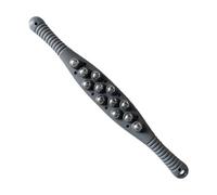 Handheld Design Massager Roller, Deep Tissue Massage Stick, Stainless Steel Roller Massager, Decorative Massage Roller 52x6.7x5.1cm for Back and Shoulders, Black Color