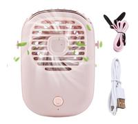 Handheld Electric Fan, Quiet Neck Cooler with Lanyard, ABS Desktop Fan, USB Rechargeable Cooling Gadget for Men, Women, Workplace, Beach, Walking, Construction Site, Home, Indoor, Gym, 12x9x3.5cm