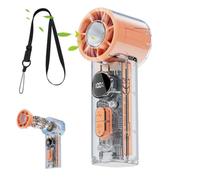 Handheld Fan - 1-100 Levels Digital Display Rechargeable Battery Power Fan