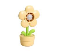 Handheld Fan - 16cm, Flower Pot Design, USB Rechargeable Blower, 3 Speeds | Night Light Cooling Fan, Adjustable Desk Fans For Kids, Students, Bedroom, Car, Beach, Outdoor, Kitchen, Classroom
