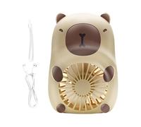 Handheld Fan - Electric Capybara Design, USB Charging System, 3-Speed Air Cooler, Personal Cooling Device | Novelty Animal Themed Ventilation Tool, Perfect Choice For All Ages Kids Girls Women, verde
