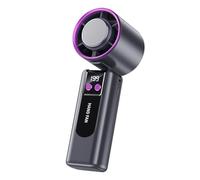Handheld Fan, Foldable Personal Cooler, Digital Display Air Blower, Powerful small Cooling Tool, Usb Rechargeable Compact Design, Abs Electronic Components Material, 7.2x2.36in