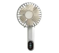 Handheld Fan, Personal Cooler, Portable Foldable Grip Design with Three Speed Settings, Hand Held Air Breeze for Travel, Outdoor Use, 8.26x4.13 Inches Unfolded Size, Color White or Green