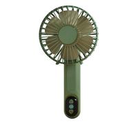 Handheld Fan, Personal Cooler, Portable Foldable Grip Design with Three Speed Settings, Hand Held Air Breeze for Travel, Outdoor Use, 8.26x4.13 Inches Unfolded Size, Color White or Green
