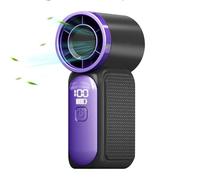 Handheld Fan, Pocket Personal Cooler, Digital Wind Speed Display, 100 Level Airflow Control, Ideal for Travel, Hiking, Concert, Camping and Outdoor, 1.4x1.7x3.51 Inches