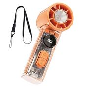 Handheld Fan - Portable Battery Powered Cooling Device, Digital Display Personal Fan, Long Lasting Cell High Velocity Airflow, Variable Speed Control Handheld Air Circulator for Summer Outdoor