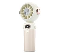 Handheld Fan, Portable Cooling MiniVentilator, Folding Personal Fan, Rechargeable Quiet Breeze Device, Compact Lightweight Design for Desk, Summer Travel, Camping, Baby Stroller, White Gray Green Pink