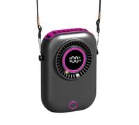 Handheld Fan, Portable Rechargeable Cooler, 5-Speed Digital Display, Built-In Ambient Light, Compact/Lightweight for Gym Outdoor Travel Festival Beach School Hiking Indoor Sports Waist