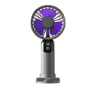 Handheld Fan Rechargeable Quiet Rechargeable Digital Display 6-Speed