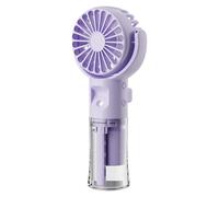 Handheld Fan with Mister, Rechargeable Spray Mist Cooling Fan, 4-Speed Portable Air Cooler with Water Sprays Function for Outdoor Hiking Camping Travel Walking Summer Use 1.57x2.83x6.61in