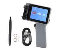 Handheld Inkjet Printer HD LED Touchscreen Multifunctional Coding Machine Silver Color Suitable for Various Industries and Applications