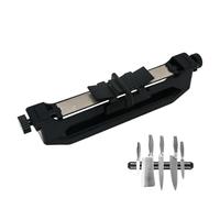 Handheld Knife Sharpener, Angle Guided Manual Sharpening Tool, ABS Emery Material, 23.2x4x5.2cm Size, for Home Cooks Chefs Camping Picnic Workshop