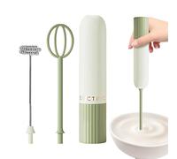 Handheld Milk Frother - 12x3.5cm Battery Operated Cordless | Electric Foam Maker - Portable Mixer For Coffee Cocoa Cream Eggs - Home Kitchen Café Baking Drink Preparation Tool