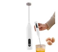 Handheld Milk Frother - Coffee Frother Handheld | Stainless Steel Electric Whisk - Portable Battery-Operated Coffee Frotheer for Lattes, Protein Shakes - Ergonomic, Compact, Easy to Clean