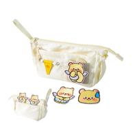 Handheld Pen Bag, Large Capacity Pencil Pouch, Stationery Bag Organizer, Cute Bear Design Bag, Handheld Pen Bag with Large Capacity, Featuring A Cute Bear Design, Perfect For Organizing Stationery