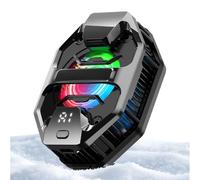 Handheld Phone Cooler, RGB LED Cooling Radiator, Semiconductor Fan with Turbo Airflow, Rapid Temperature Control Gadget, Tablet & Mobile Heat Sink with Modern Style, Outdoor Streaming Device