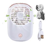 Handheld Portable Fan, Rechargeable Neck Cooler with Lanyard, Personal Desktop Cooling Gadget, High-Speed Usb Blower for Travel, Camping, Gym, Beach, Home, 4.72x3.54x1.38 Inches