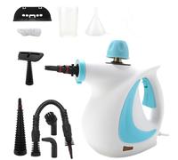 Handheld Pressurized Steam Cleaner, Portable Home Power Washer, with 1 Set Accessories, Multi-Purpose Steamer for Kitchen, Bathroom, Upholstery, Car Interior (Blue And White)