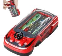 Handheld Racing Car Game,Handheld Car Racing Games for Ages 3-8,Portable Dual Player Race Game,Interactive Family Toy with Racing Experience (Red)
