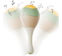Handheld Rattle Toy, Hand Drum Music Shaker, 2.36x5.91 Inches Soothing Sensory Visual Tracking Toys, Educational Baby Rattles Toy for Kids, Early Learning, Motor Skills and Rhythm Training Use
