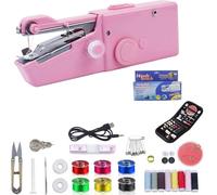 Handheld Sewing Machine, Pureutil Mini Handheld Sewing Machine, Mini Portable Kits for Quick Stitching and Home DIY, Travel,Easy to use (pink)