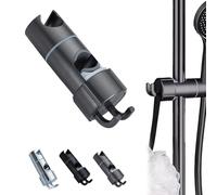 Handheld Shower Head Holder,Height Adjustable Shower Wand Bracket,Showers Holder That Requires No Tools for Installation,Slide Bar Showers Sprayer Holders with Hook (Gray)