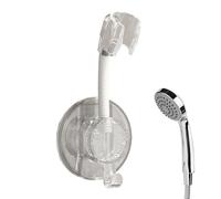 Handheld Shower Head Holder, No-Drill Bracket, Ergonomic Adjustable Mount, Strong Adhesive Backing, 7.09x2.95x2.17 Inches, Ideal for Home, Hotel, Bathroom, Dorm Wall Installation