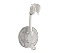 Handheld Shower Head Holder, Rotatable No-Drill Mount, Ergonomic Adjustable Wand Bracket, Strong Suction Cup Design for Apartment, Hotel, Dorm, and Bathroom Use, 7.09x2.95x2.17 inches